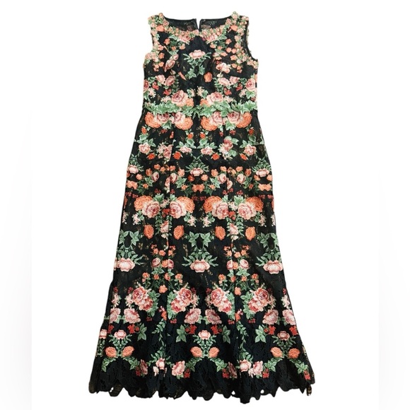 MARCHESA***Floral Guipure Lace Midi Dress***US 6 $795 - Picture 2 of 5
